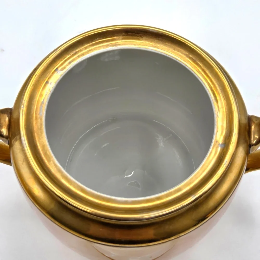 VINTAGE‎ Noritake Teapot & Creamer and Sugar Set with Lids Shiny GOLD Luster